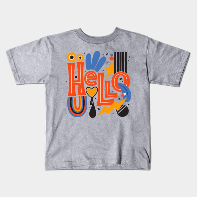 Hello Kids T-Shirt by MelCerri